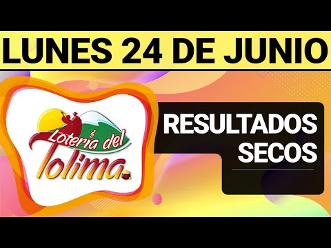 Resultado SECOS Lotería del TOLIMA Lunes 24 de Junio de 2024  SECOS