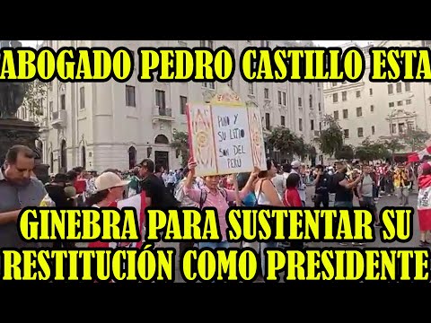 WILFREDO ROBLES ABOGADO DE PEDRO CASTILLO ESTA GINEBRA PARA BUSCAR SU RESTITUCION A LA PRESIDENCIA