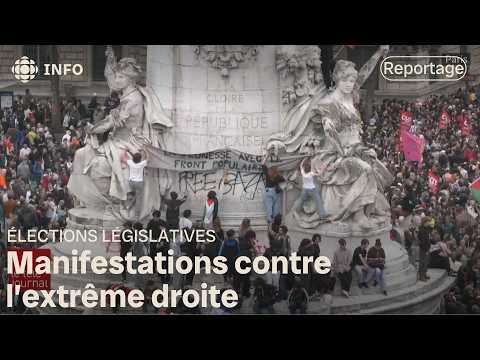 Élections en France : Manifestations contre l’extrême droite et tensions à gauche