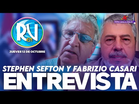 Stephen Sefton y Fabrizio Casari en la Revista En Vivo con Alberto Mora – 12 de octubre del 2023