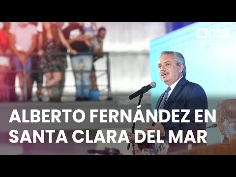 Alberto FERNÁNDEZ INAUGURÓ el nuevo POLIDEPORTIVO de SANTA CLARA DEL MAR