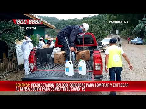 Cooperativas mineras y empresa HEMCO entregan donativo al MINSA Bonanza - Nicaragua