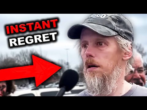 Trump Supporter Realizes He Sounds STUPID... Can Not Recover