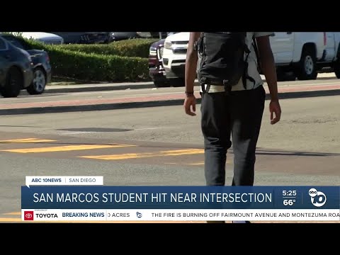 San Marcos student hit near intersection