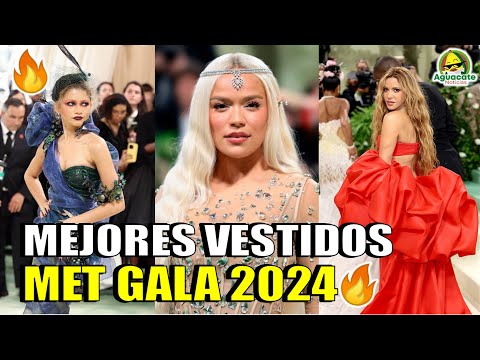 Top 10 Mejores Vestidos de la Met Gala 2024 | Karol G | Shakira | Zendaya |
