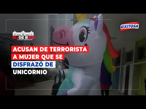 ??Elecciones 2021: Acusan de terrorista a mujer que se disfrazó de unicornio para acudir a votar