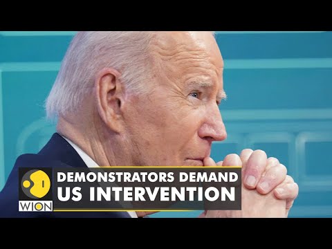 Demonstrators demand US intervention against the Russian invasion of Ukraine | World English News