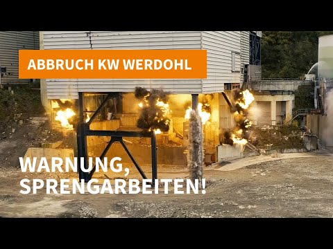 Spektakuläre Sprengung der DENOX-Anlage – Rückbau des Kraftwerks Werdohl-Elverlingsen