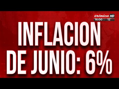 Inflación de junio: 6%