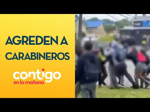 JOVEN PORTABA MACHETE: Escolares agredieron a carabineros - Contigo en la Mañana