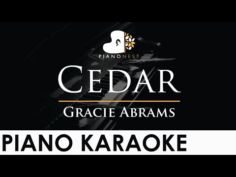 Gracie Abrams - Cedar - Piano Karaoke Instrumental Cover with Lyrics