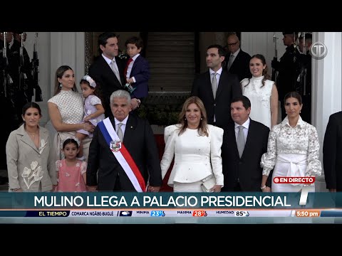 Llegada del presidente de Panamá, José Raúl Mulino, al Palacio de las Garzas