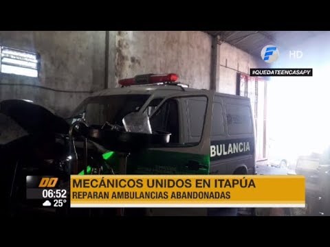 Mecánicos se unen para reparar ambulancias en Itapúa