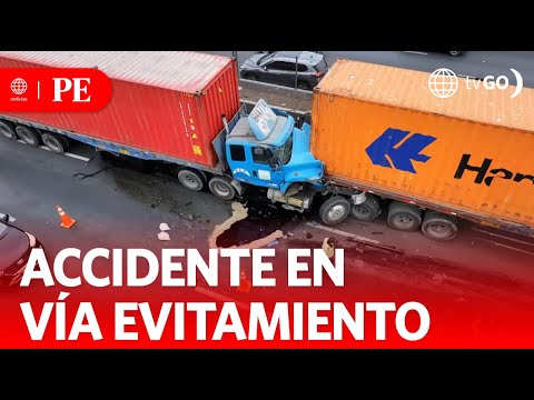 Accidente múltiple generó tráfico en la Vía de Evitamiento | Primera Edición | Noticias Perú