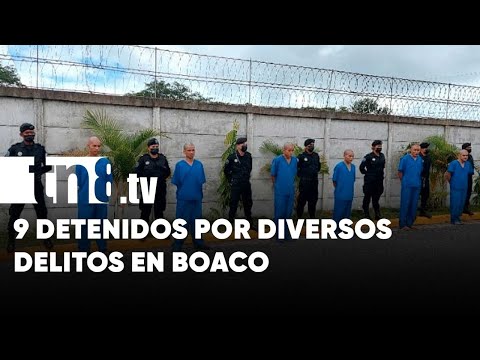 Policía de Boaco captura a 9 presuntos delincuentes - Nicaragua