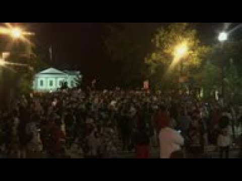 Protest in Washington DC as Trump addresses RNC
