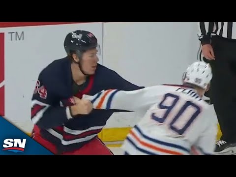 Logan Stanley And Corey Perry Drop The Gloves For Spirited Scrap