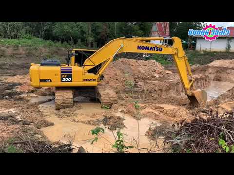 KOMATSU-PC200CE-ขุดดินขุดสระน้ KOMATSU-PC200CE-ขุดดินขุดสระน้