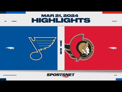 NHL Highlights | Blues vs. Senators - March 21, 2024