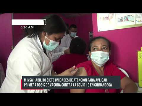 Mayores de 45 años reciben su vacuna AstraZeneca en Chinandega - Nicaragua
