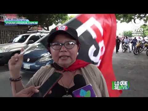 Managua: Sandinistas realizan caravana despidiendo el mes patrio