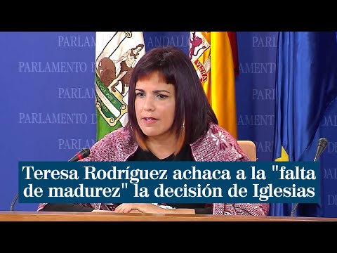 Teresa Rodríguez achaca a la falta de madurez y al aburrimiento la decisión de Pablo Iglesias