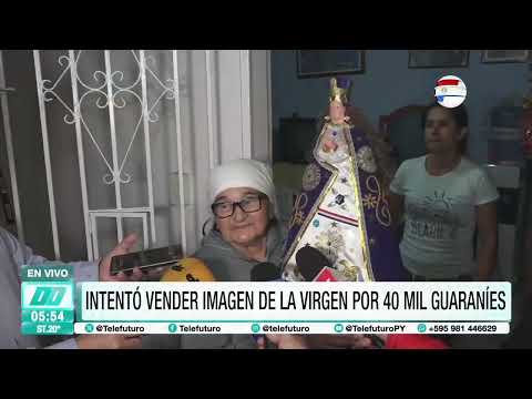 Intentó vender imagen de la Virgen por G  40 mil