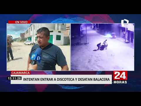 Cajamarca: Dos sujetos desatan balacera luego de que no los dejaran ingresar a discoteca (1/2)