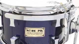 Pork Pie 3pc Sapphire Blue Sparkle Lacquer Maple Drum Set Demo
