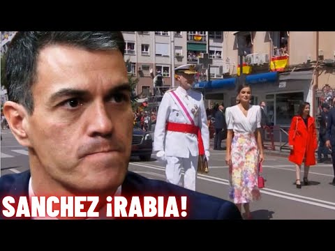 SÁNCHEZ HUYE como una RATA ante el ESPECTACULAR RECIBIMIENTO a los REYES el DÍA de FUERZAS ARMADAS