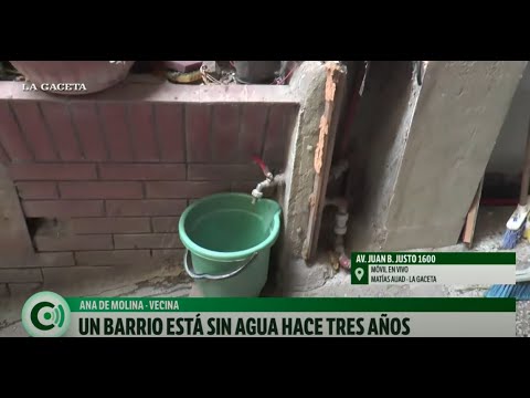 Vecinos de la avenida Juan B. Justo al 1.600 denuncian que están sin agua hace tres años