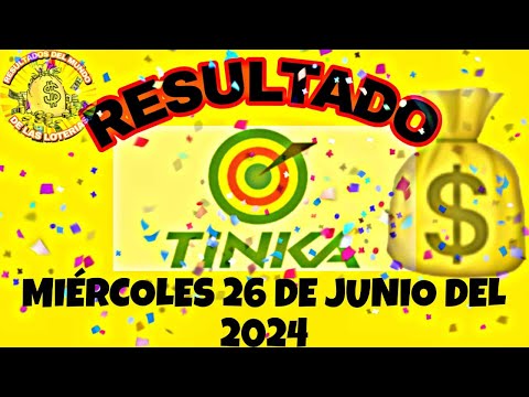 RESULTADOS SORTEO TINKA DEL MIÉRCOLES 26 DE JUNIO DEL 2024/LOTERÍA DE PERÚ