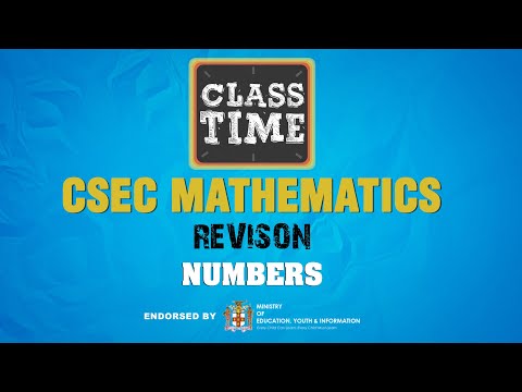 Number - CSEC Mathematics Revision  - January 12 2021