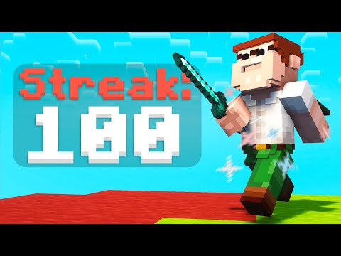 I Got A 100 Winstreak In Solo Bedwars