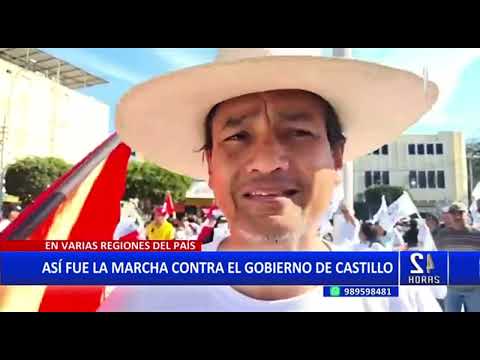 Reacciona Perú: miles de peruanos salieron a manifestarse a nivel nacional en contra de Castillo