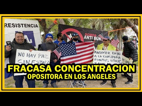 Fracasa concentración opositora en Los Ángeles: Intento de boicot
