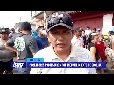 Iquitos: Pobladores del A.H Apoblapil protestaron por incumplimiento de la comuna