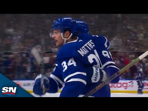 Maple Leafs Auston Matthews Lights The Lamp After Getting Loose From Adam Fox