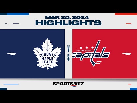 NHL Highlights | Malpe Leafs vs. Capitals - March 20, 2024