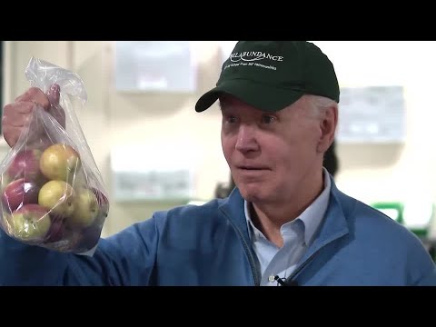 Biden volunteers at hunger relief organization to mark MLK Day