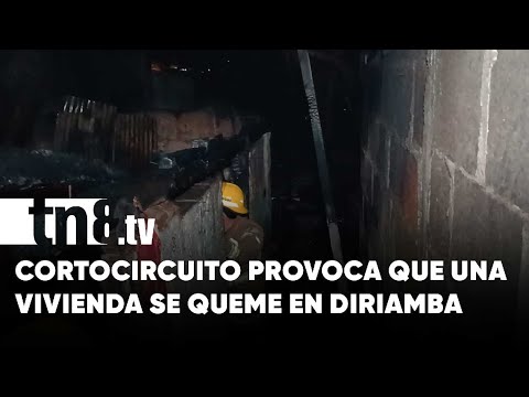 Incendio deja dos cuartos quemados en una vivienda en Diriamba, Carazo - Nicaragua