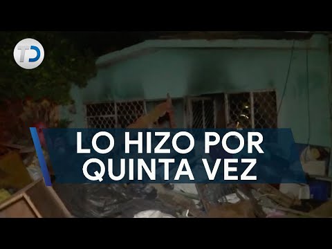 Hombre incendió por quinta vez su domicilio; es adicto a las drog@s