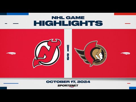 NHL Highlights | Devils vs. Senators - October 17, 2024