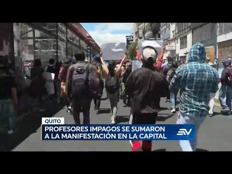 Marcha contra recorte presupuestario a la educación se registró en Quito