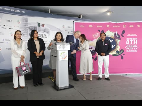 Conferencia de prensa de la senadora Nadia Navarro Acevedo, respecto a la Feria de los Moles