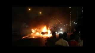 لحظة حادث اصطدام سيارتين في الاسكندرية