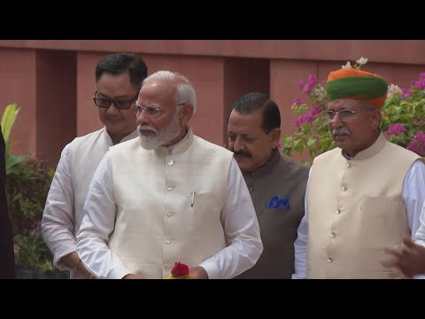 India's Modi arrives for first day of new parliament session