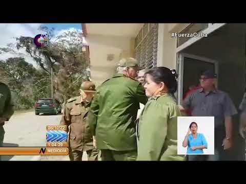 Presidente de Cuba chequea labores de recuperación en Artemisa