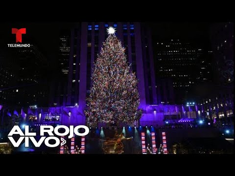 EN VIVO: El arbolito del Rockefeller Center alumbra la noche neoyorquina | Al Rojo Vivo | Telemundo