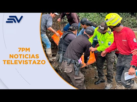 Diez cuerpos fueron sepultados tras el deslave en Río Verde, Baños | Televistazo | Ecuavisa